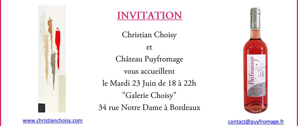 Invitation la Galerie Choisy