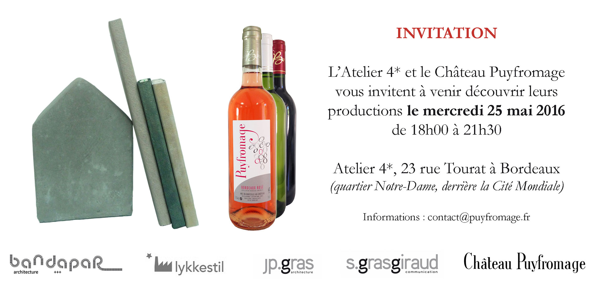 Invitation à l'Atelier 4* - Château Puyfromage